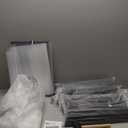 LOKEME Wardrobe ClosetGrey Portable Closet with Zippers 65.4Inches 19mm DiameterPortable Closets for Hanging Clotheswith 4 booms and Storage cabinetsSpacious Large -Capacity Storage Space