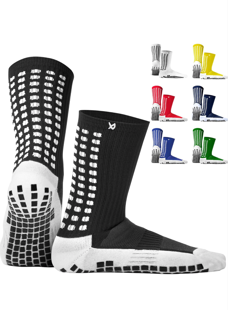 Lux Dual Grip Socks - Soccer Grip Socks for Men and Women. GripArray Performance & Comfort