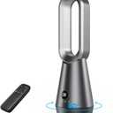 22" Small 32dB Silent Bladeless Tower Fan with Remote, Magnetic Washable Filter, LED Display, 8 Speed Settings, 80 Oscillation, 1-9H Timer, 30W Energy Saving for Indoor Use Bedroom and Office, Large
