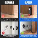 Magnetic Door Stopper with Anti-Droop Design - Heavy Duty Cold Rolled Steel and Nylon Door Stop, Drill Hole Installation, Suitable for Wall and Floor mounting (2, Black)