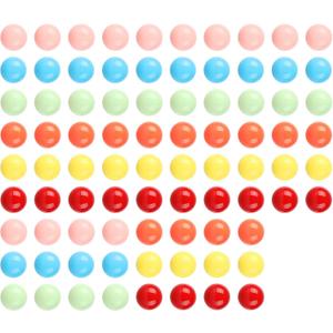 12mm Game Replacement Balls,84pcs Acrylic Balls for Board Game,Rainbow Bead,Color Sorting Toy,Marble Games(6 Colors)