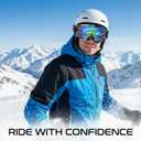 Skiing Motocross Goggles,Racing Riding Goggles ATV Dirt Bike,Ventilation Anti-Fog UV Impact Resistant for Adult (09-6 Series, Blue White Black Frame and Blue Lens)