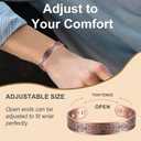 Copper Bracelet for Men 99.9% Pure Copper Magnetic Bangle with 6pcs 3500 Gauss Magnets, Copper Magnetic Bracelet for Men Copper Bracelets Jewelry Gift Gifts for Men Dad