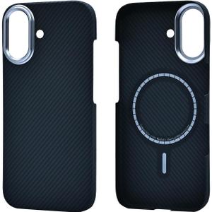 Carbon Fiber Case for iPhone 17, Compatible with Magsafe, Ultra Slim Lightweight Minimalist Case Built with Dupont Kevlar Aramid Fiber (Black, iPhone 17 Case)