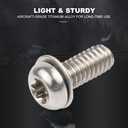 NICECNC 5pcs Titanium Alloy Derby Cover Screws Compatible with Harley CVO Road Glide/Street Glide,Fat Bob/Fat Boy,Road Glide/Road King,Softail Slim/Deluxe,Heritage Classic/Softail Classic,See FIT!