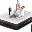 COMMOUDS Queen Air Mattress with Built-in Battery Powered Removable Pump, 13" High Inflatable Mattress, Portable Blow up Mattress, Air Bed for Camping, Home and Guest