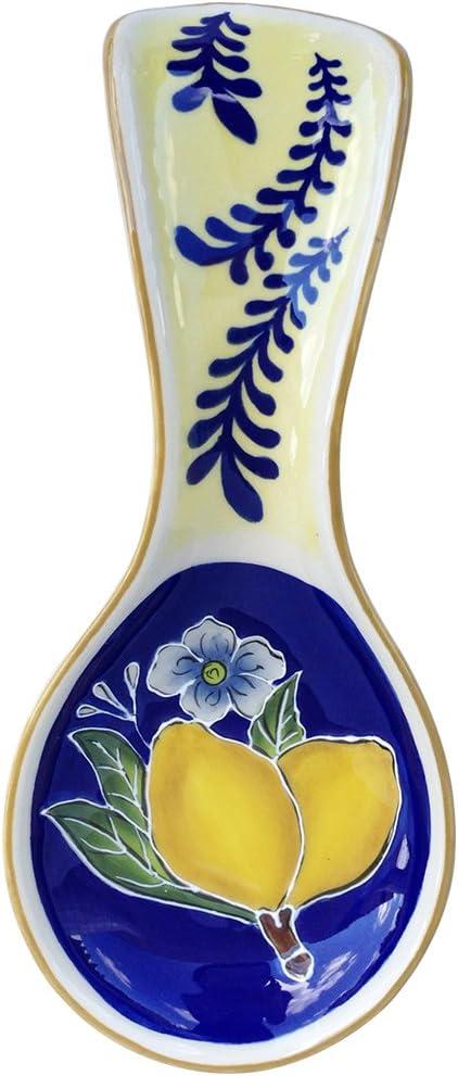 Blue Sky Ceramic Lemon Spoon Rest, Multicolor