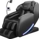 Real Relax 2026 Massage Chair Full Body,Zero Gravity SL-Track Shiatsu Massage Recliner with Upgraded Phone Controller and Holder,APP Control,Child Lock,Pause Button and Led Light,Favor-06,Black