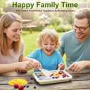 Rolled Ice Cream Maker Kit for Home, DIY Ice Cream Roll Pan with Scrapers, No Machine Required, Fun Ice Cream Maker for Kids, Family, Parties and Summer Desserts (White, M-8.85x6.88 Inch)