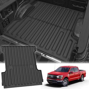 AOMSAZTO F150 Truck Bed Mat - 2015-2026 Ford F150 5.5 FT Bed Liner Custom Fit Cargo Mat F-150 Accessories All Weather Trunk Mat (Include F150 Lightning)