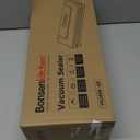 Bonsenkitchen Vacuum Sealer Machine with 40 Bags | Compact Food Sealer for Kitchen Storage & Meal Prep | Multiple Modes | External Vacuum System, Black