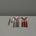 Pet Soft Dog Suspenders 2 Pieces Female Dog Diaper Suspenders for Dogs Diaper Keeper Suspender for Dogs Skirt, Doggy Dress (Plaid, M/L)