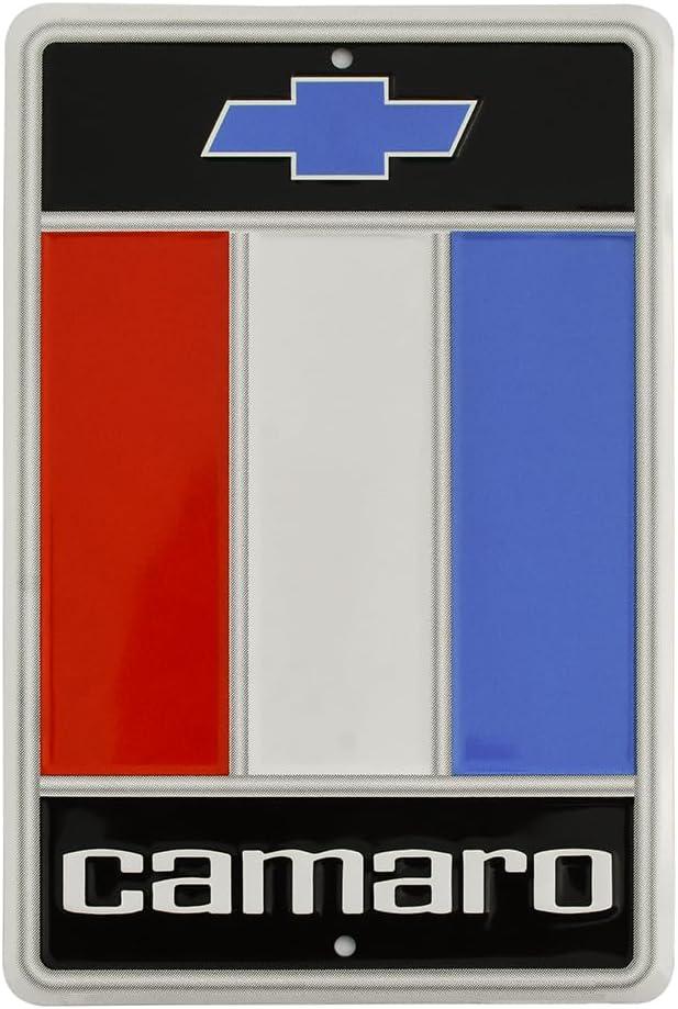 Treasure Gurus Embossed Chevy Camaro Parking Tin Metal Bar Pub Sign Game Room Garage Man Cave Shop Wall Decor