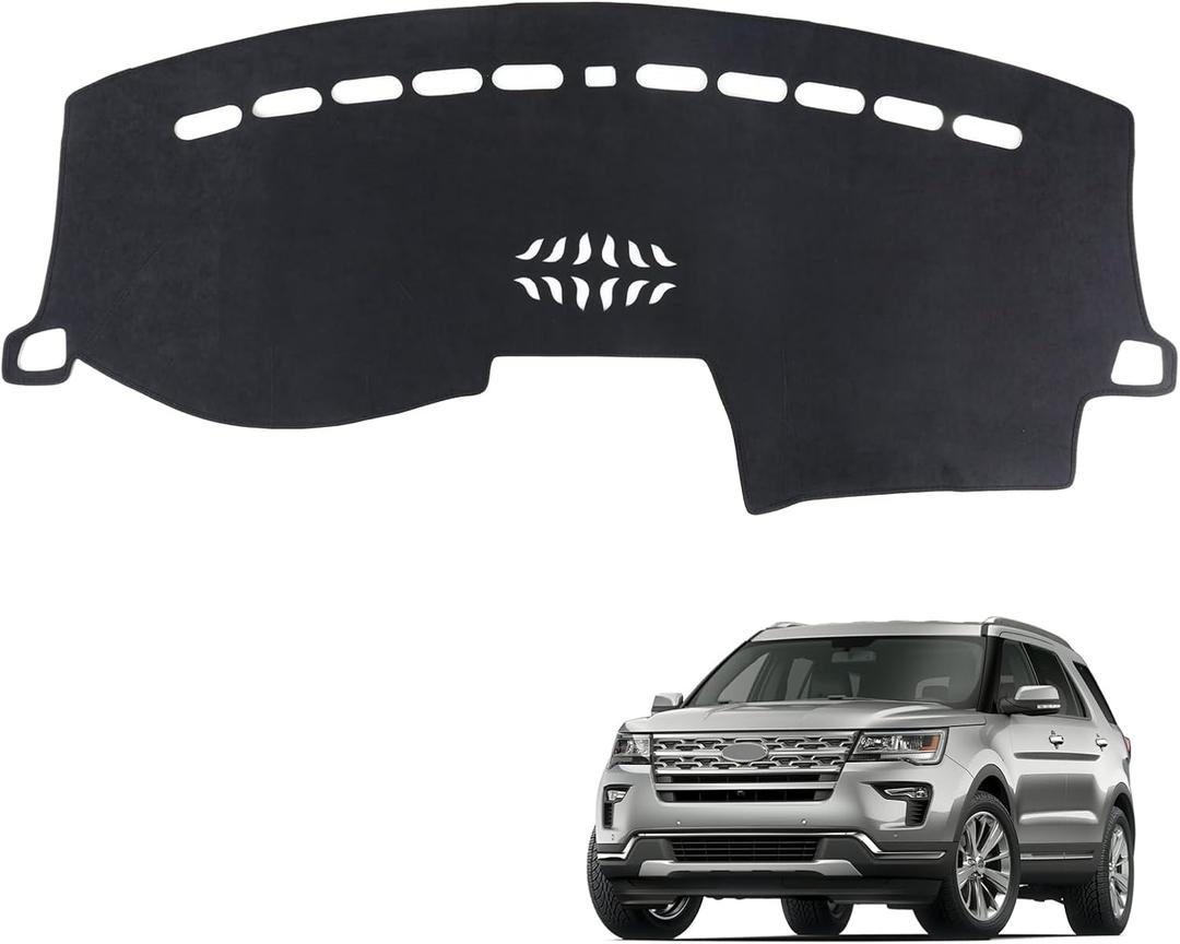 Black Dashboard Dash Board Cover Mat Carpet for Ford Explorer 2011-2019 Accessories Dash Cover Flannel Material Dash Mat Sunshade