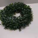 11.5-Inch Opal Basil Wreath - UV Resistant Artificial Summer, Fall, Winter, or Spring Wreath - Indoor/Outdoor Wreaths for Front Door by Pure Garden (Green)