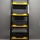 4 Step Ladder, Heavy-Duty Pass 800lb Capacity Test, Wide Anti-Slip Steps & Secure Handrail Compact, Folding Step Stool Portable Design for Home, Kitchen, Office, Pantry, Closet Use, Black