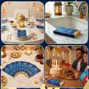 2 x Eid Mubarak Napkins, 100 Pcs Eid Mubarak Ramadan Paper Napkins Disposable, 2-Ply Blue Gold Star Moon Absorbent Paper Hand Towels for Bathroom Home Kitchen Mardi Gras Party Decorations Supplies