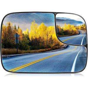 Passenger Right Side Heated Convex Mirror Glass Fits for DODGE RAM 1500 2005 2006 2007 2008, 2500 3500 2005-2009 w/Trailer Tow Package Replacement for 5161010AA 5191036AA CH1325121