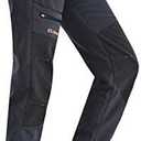 Postropaky Womens Outdoor Snow Ski Pants Waterproof Hiking Insulated Softshell Pants Snowboard Zipper Bottom Leg 4 Tall