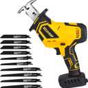 Reciprocating Saw Cordless, 2800 RPM, Compatible With Dewalt 20V Max Battery(NO Battery), Brushless Motor with 10 Saw Blades, LED Light, Tool Free Blade Change, Portable for Wood PVC Cutting