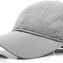 Zylioo Oversize XXL Baseball Cap,Long Brim Mesh Cap for Big Heads 22"-25",Large Summer Sun Hat (Light Gray-long Brim(3.55"))