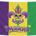 Mardi Gras Flag 3x5 Ft Spring Season Festival Banner Decorative Outdoor Garden Flag