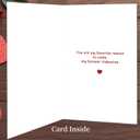 3 x IDU Valentines Day Card,Valentines Day Cards Gifts for Him Her,Valentines Day Card for Husband Wife Boyfriend Girlfriend Fiance Fiancee Men Women with Elegant Love Message