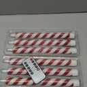 Velsyn 6 Pcs Christmas Flameless Taper Candles with Remote and Timer, 10 Inch Glitter Candy Cane Candles Battery Operated Christmas Candlesticks with LED Flickering Flame for Xmas Candy Cane Decor