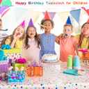 mwellewm 6 Packs Birthday Tablecloth Plastic Happy Birthday Table Cloth Decorations Disposable Colorful Polka Dots Party Decor Rectangle Waterproof Table Cover for Girls Boys Baby Shower 54x108 Inch