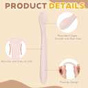 METALLIXITY Mini Silicone Spoon, Non Stick Easy Grip Light Pink/Brick Red