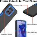 for Motorola Moto G Power 2025 Case/Moto G Power 2026 Case, Heavy Duty Bumper Case Shockproof Dustproof 3 in 1 Rugged Protective Phone Cover (Blue/Black)