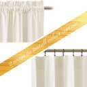 NICETOWN Ivory White Velvet Curtains 144" Length 52" Wide, Luxury and Thick Window Velvet Curtains for Bedroom Living Room - Room Darkening Thermal Insulated, 2 PCs