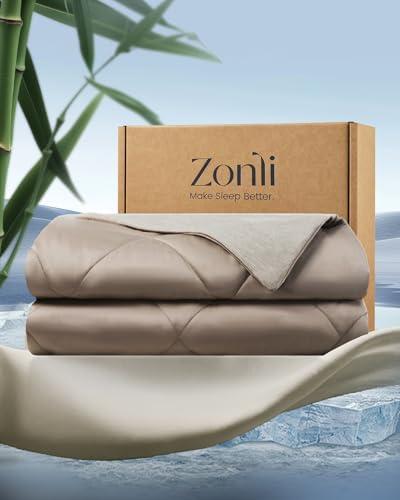 ZonLi Z-Magic 100% Cooling Bamboo Comforter from Viscose, Lightweight All-Season Breathable Bedding Blanket for Hot Sleepers