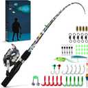 Kids Fishing Pole Set, Portable Telescopic Kids Fishing Poles for Boys and Girls Ages 4-8, Universe Trave-Themed, 120cm