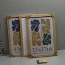 11x17 Oak Poster Frame 3 Pack with HD Glass, Natural Solid Wood Picture Frame, Wall Gallery Frame