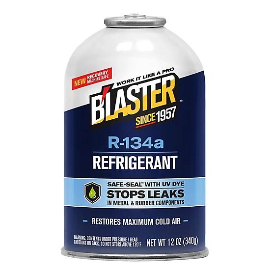 B'laster R-134a Refrigerant Refill for B'laster R-134a Hose Kits with Safe Seal and UV Dye, 12 oz.