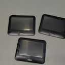 Uniclife 3 Pack Sliding ID Badge Holder Black Horizontal Hard Plastic Case with Clear Window Card Protector Pouch for Office School ID Credit Cards Proximity Key Cards Drivers Licenses and Passes