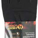 Heat Logic Thermal Winter Gloves, Touchscreen Compatible with Fleece Lining For Cold Weather, Water-Resistant Hiking Gloves (Large-X-Large, Black - With Extended Gauntlet Cuff)