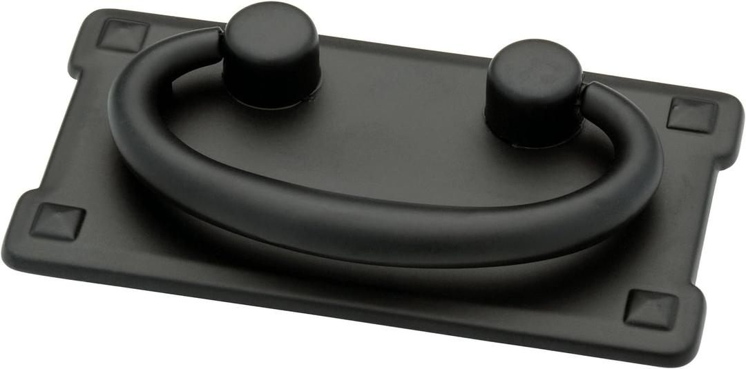 Franklin Brass Mission (5-Pack) Cabinet Handles 3" Hole Center Ring Pulls | Matte Black Hardware Kitchen Door, Drawers, Dressers, Furniture P62076-FB-C1