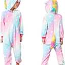 Unicorn Onesie for Kids Animal Pajamas Cosplay Halloween Unisex Costume, Size S (One Suit Only)