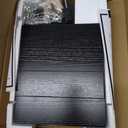 TEAMIX Wood Monitor Stand Riser-2 Pack, 2 Tier Adjustable Monitor Stand Dual Monitor Riser for 2 Monitors/Laptop/PC Black Computer Stand for Desk