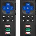 (Pack of 2) Replacement Remote Control Only for Roku TV, Compatible for TCL Roku/Hisense Roku/Onn Roku/Sharp Roku/Element Roku/Westinghouse Roku/Philips Roku Smart TVs (Not for Roku Stick and Box)