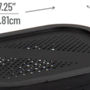 2 pcs Lids For Laundry Bins Plastic, Black, 
 17.25"L x 13.75"W