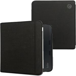 Case for Kobo Libra Colour 7 Inch (Model: N428, 2024 Release), Ultra Slim Lightweight Folio Cover with Auto Wake/Sleep, Fabric Black