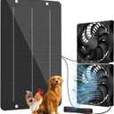 NHZOTUD Solar Powered Fan Kit 12.6 Inch IPX7 Weatherproof, 15W Solar Panel with 2 Waterproof Fans, Intake or Exhaust Air Fan for Outside Backyard Chicken Coops, Greenhouses, Doghouse