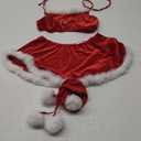 Avidlove Christmas Lingerie for Women Sexy Velvet Santa Lingerie 3 Piece New Years Lingerie Set, Small