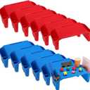 Kisston 12 Pcs Kids Lap Desk Bulk Tray Lap Table Bed Table Plastic Desk with Extra Storage Space Activities Children Portable for Kids Students Work Study School Classroom(Blue, Red)