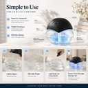 Air FreshenerBlack - for Home, Bedroom, Office and Warehouse - Essential Oil Aroma Diffuser with LED Color Night Light and Soothing Water Flow Sound - for Pets and Smokers.