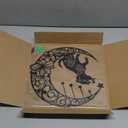 12 Inch Black Metal Dog Wall Art Decor, Cute Moon Dog Silhouette Wall Hanging Sculpture for Living Room Bedroom Bathroom Decoration Home Accents