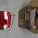 Partsam Pair Slim Square LED Trailer Light Submersible Tail Lights 15 Red 4 White LEDs 5050 SMD Stop Turn Tail with Side Clearance and License Lights for Under 80" Boat Trailer 12V IP67 Red Lens